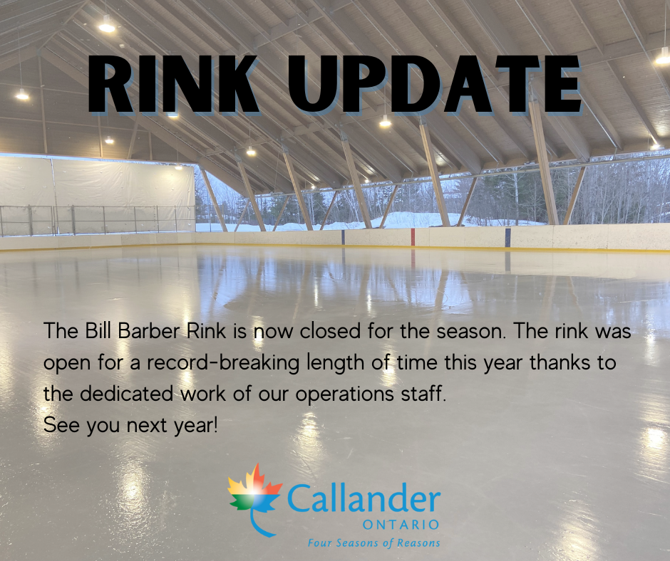 Rink is Closed for the Season